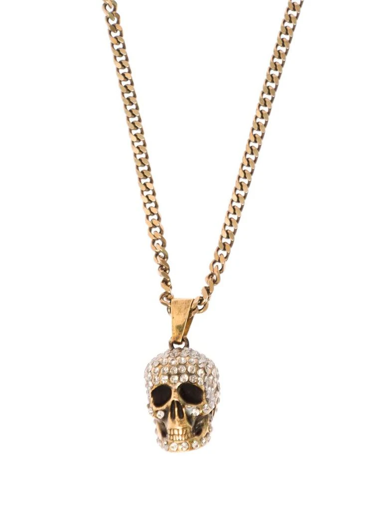 商品Alexander McQueen|Alexander McQueen Skull Embellished Chain-Linked Necklace,价格¥3119,第2张图片详细描述