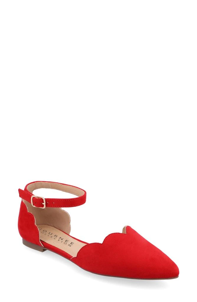商品Journee Collection|Lana Ankle Strap Flat - Wide Width,价格¥424,第1张图片