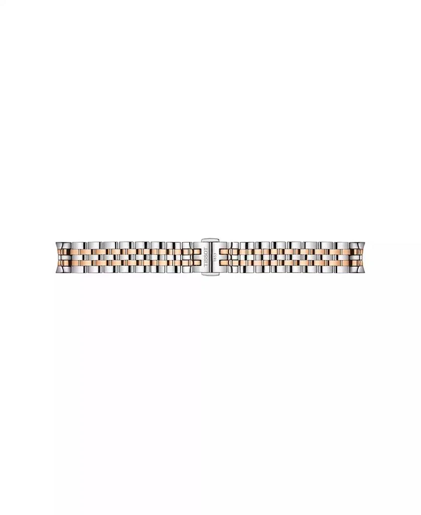 商品Tissot|Women's Swiss Automatic Le Locle Diamond-Accent Two-Tone Stainless Steel Bracelet Watch 29mm,价格¥7004,第3张图片详细描述