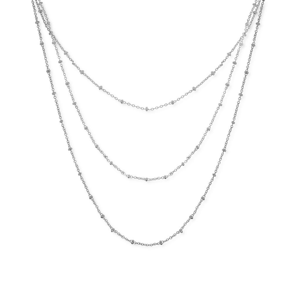商品Essentials|Silver Plated Beaded 18" Layered Necklace,价格¥130,第1张图片