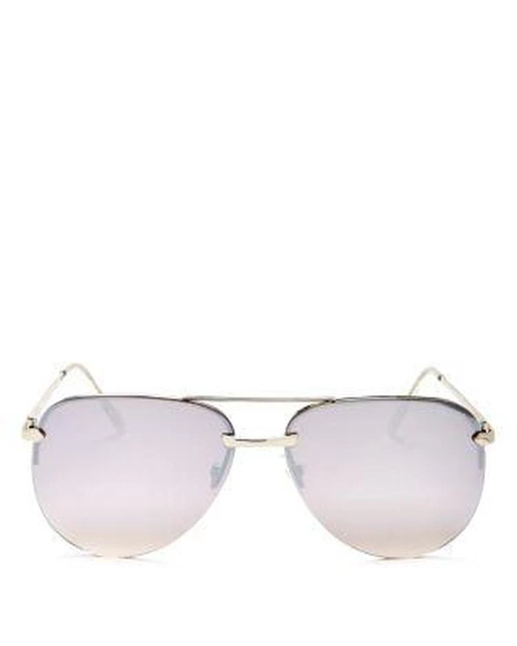 商品Quay|Women's The Playa Mirrored Aviator Sunglasses, 62mm,价格¥445,第1张图片