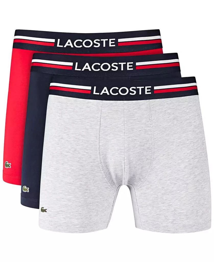 商品Lacoste|Men's Stretch Boxer Brief Set, 3-Pack,价格¥192,第1张图片