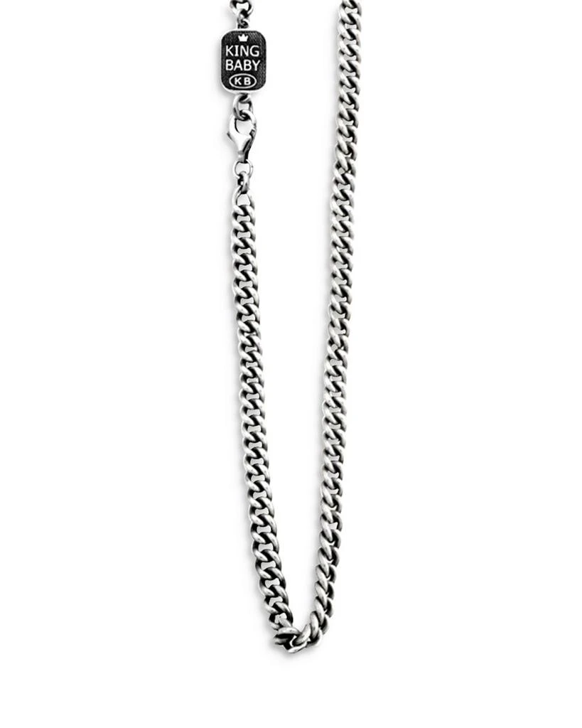 Sterling Silver Men's Curb Link Chain Necklace, 24" 商品