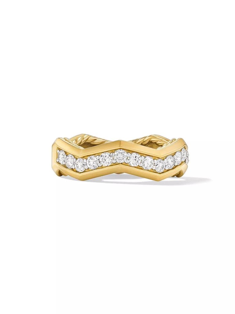 商品David Yurman|Zig Zag Stax™ Ring in 18K Yellow Gold,价格¥23991,第3张图片详细描述