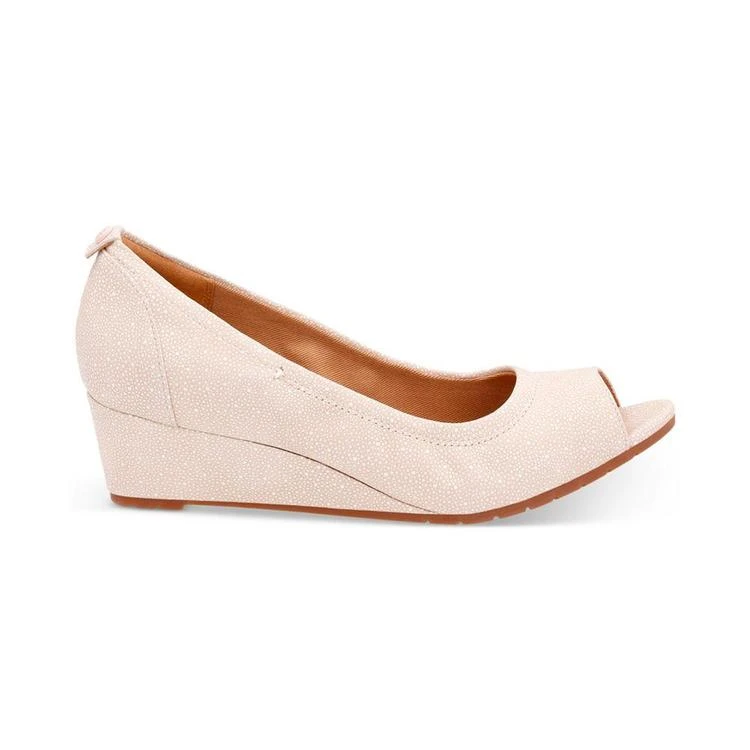 商品Clarks|Artisan Women's Vendra Daisy Peep-Toe Wedge Sandals,价格¥411,第3张图片详细描述