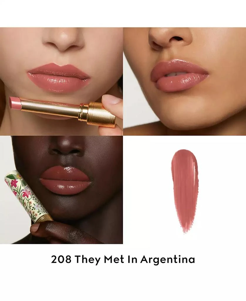 商品Gucci|Flora Gorgeous Gardenia Rouge de Beauté Brillant Limited-Edition Lipstick - They Met in Argentina,价格¥366,第2张图片详细描述