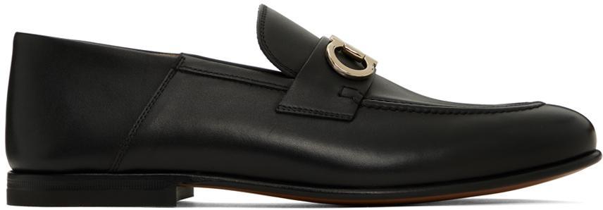 商品Salvatore Ferragamo|Black Gancini Loafers,价格¥6707,第1张图片
