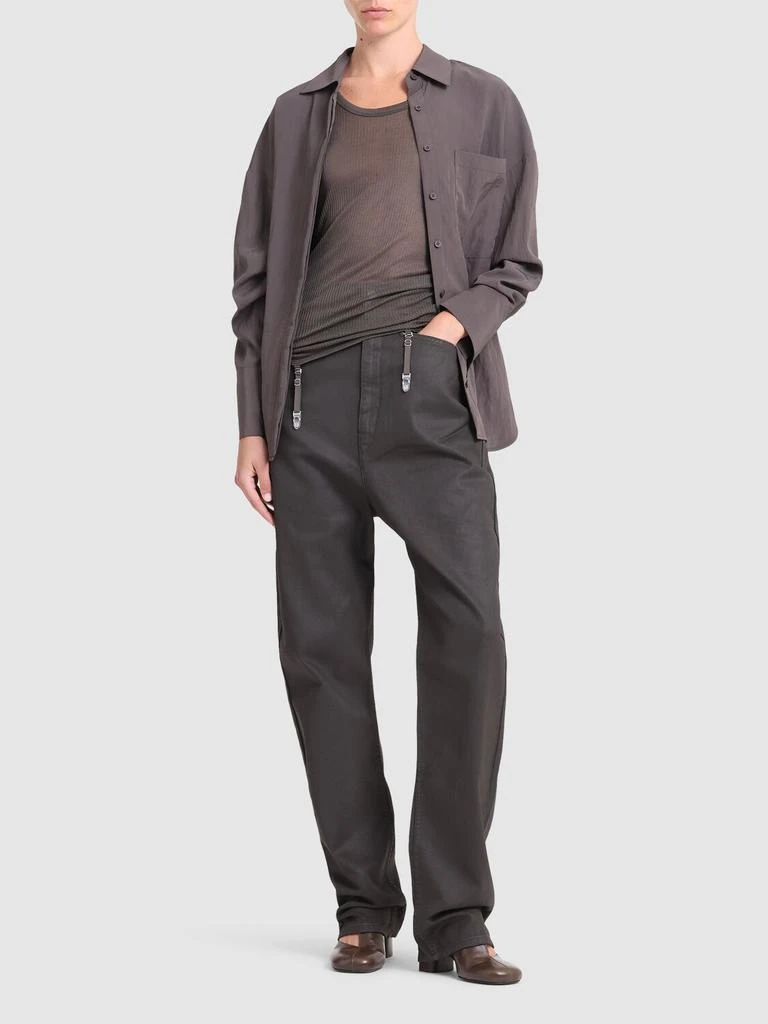 商品Lemaire|Viscose Silk Rib Tank Top W/suspenders,价格¥3126,第1张图片详细描述