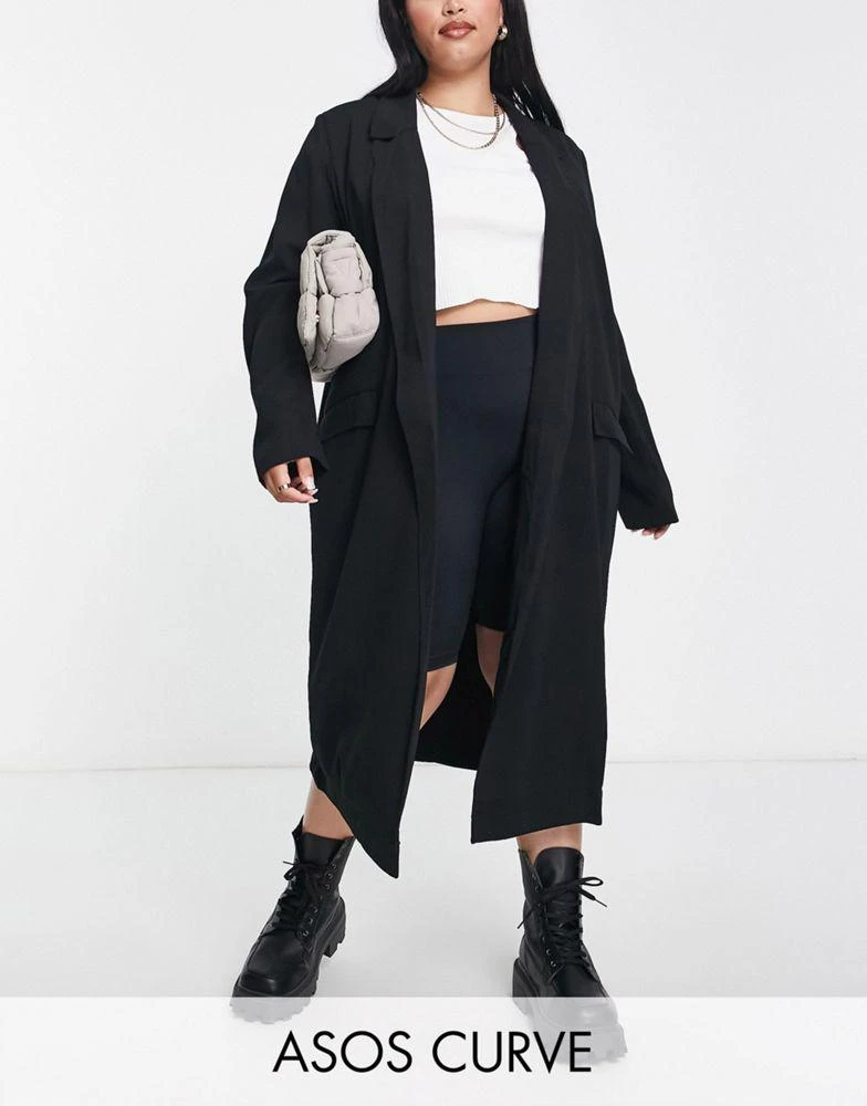 商品ASOS|ASOS DESIGN Curve soft duster in black,价格¥384,第1张图片