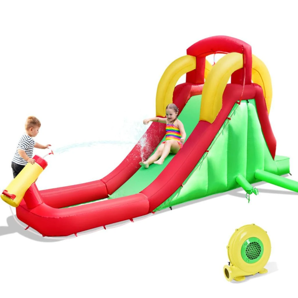商品Hivvago|Inflatable Water Slide Bounce House with Climbing Wall Jumper and 480W Blower,价格¥3144,第1张图片