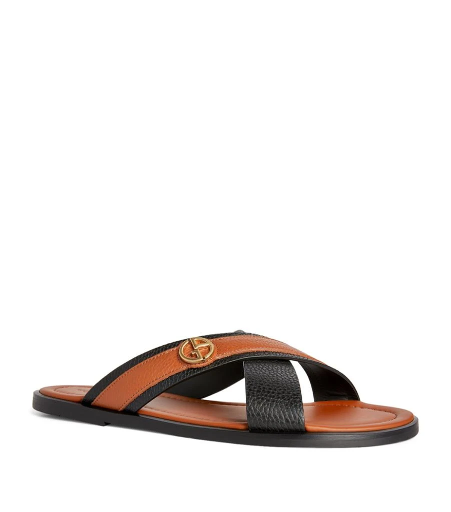 商品Giorgio Armani|Pebbled Leather Sandals,价格¥4950,第4张图片详细描述