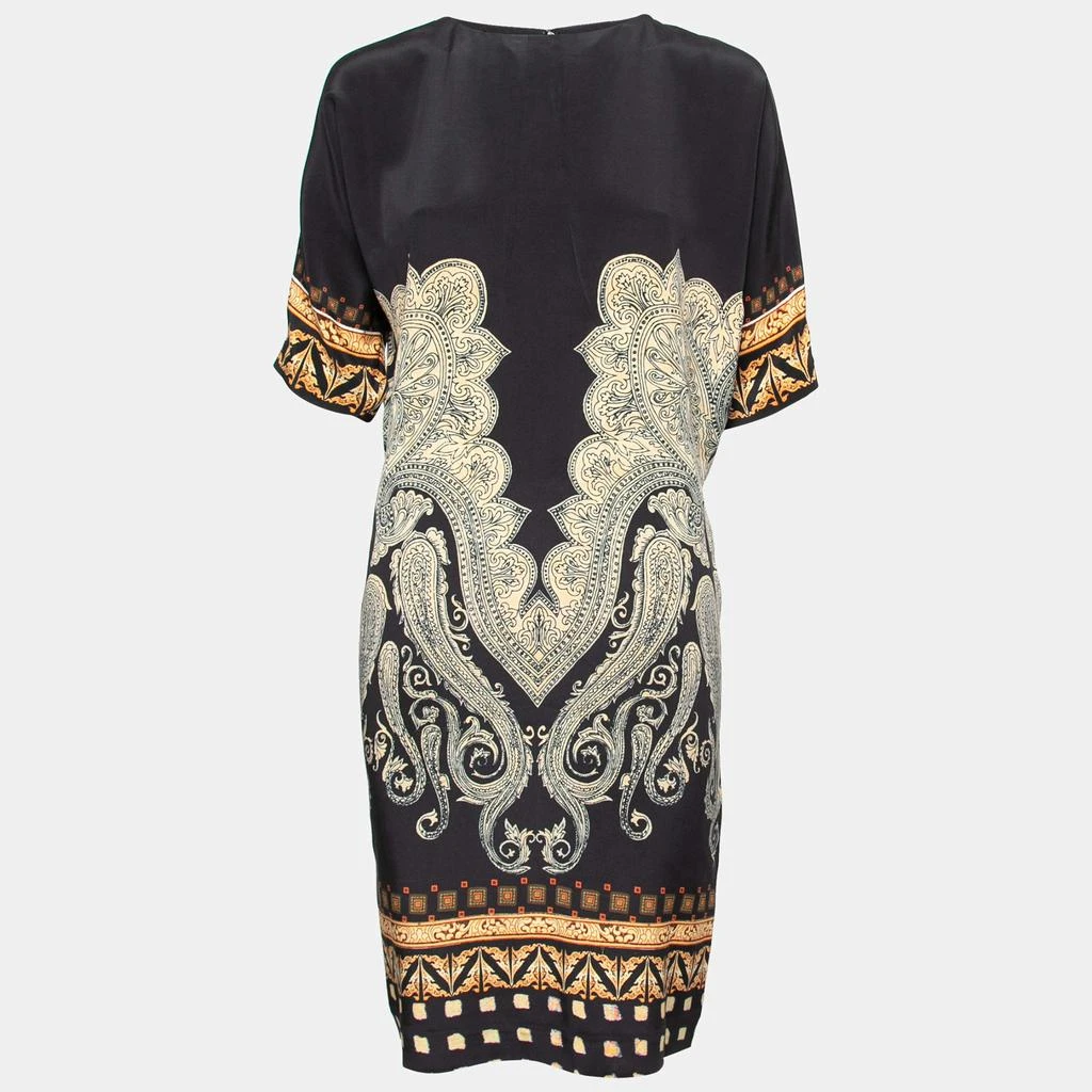 商品[二手商品] ETRO|Etro Black Printed Silk Midi Dress S,价格¥1138,第1张图片