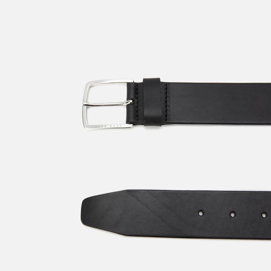 BOSS Men's Pin Buckle Vegetable Tanned Leather Belt - Black商品第2张图片规格展示