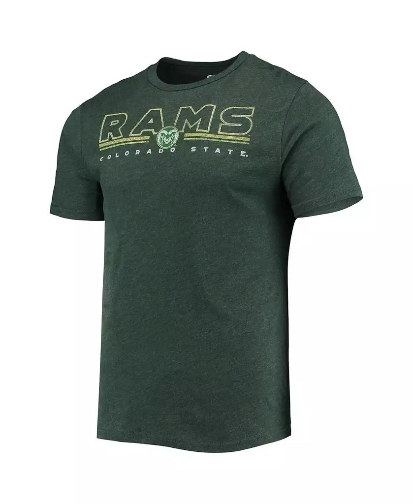 商品Concepts Sport|Men's Heathered Charcoal, Green Distressed Colorado State Rams Meter T-shirt and Pants Sleep Set,价格¥337,第3张图片详细描述