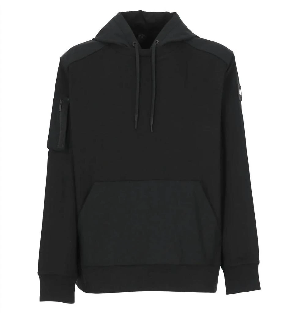 商品Moose Knuckles|Men's Perido Cotton Hoodie Sweatshirt In Black,价格¥2330,第4张图片详细描述