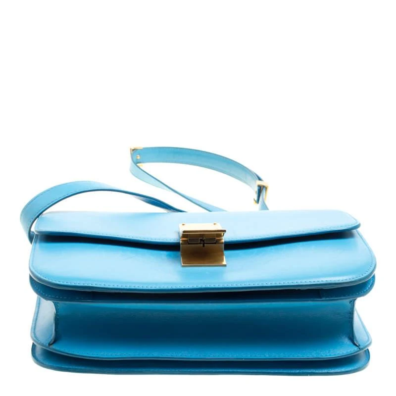 Celine Turquoise Leather Medium Classic Box Shoulder Bag 商品