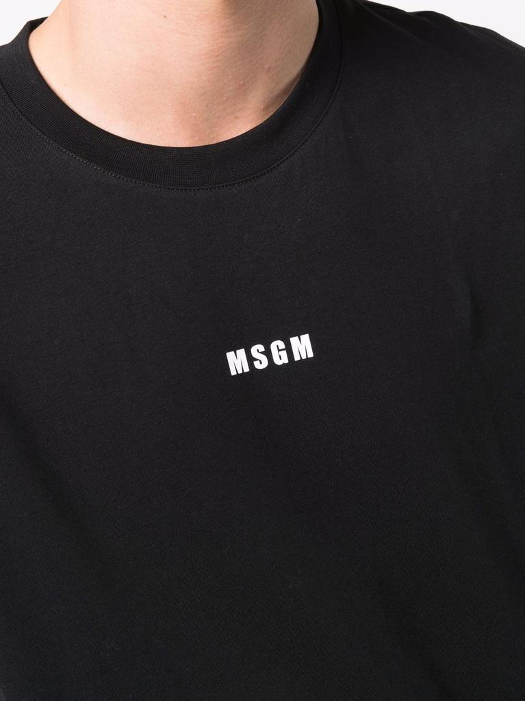 MSGM logo-print cotton T-shirt商品第5张图片规格展示