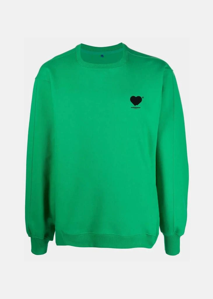 商品ADER error|ADER error Green Twin Heart Logo Sweatshirt,价格¥1371,第1张图片