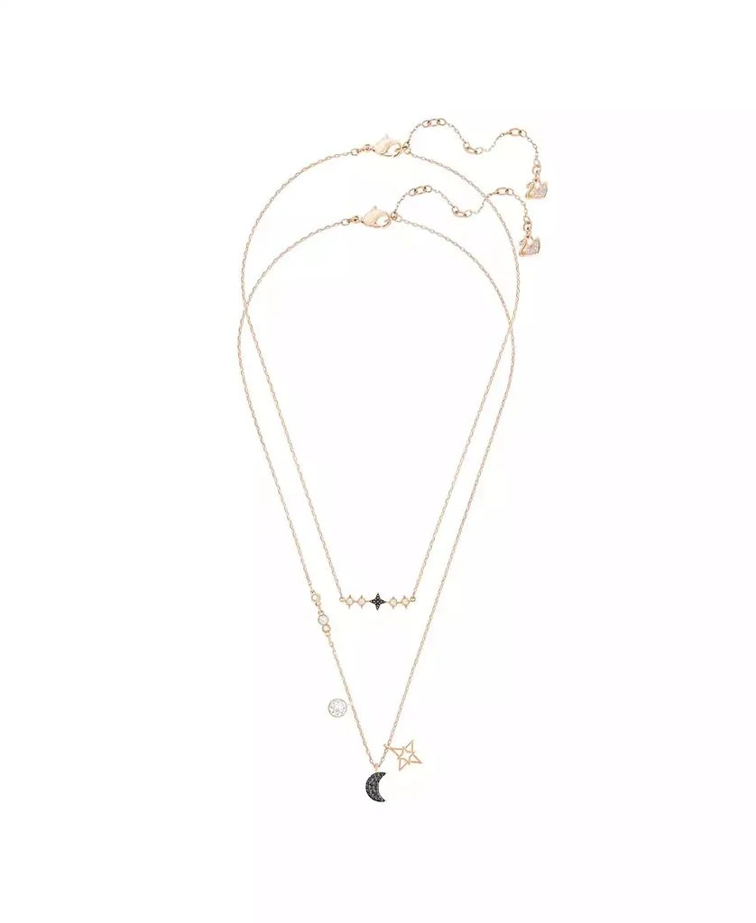 商品Swarovski|Symbolic 2-Pieces Moon and Star Rose Gold Tone Plated Necklace,价格¥1224,第2张图片详细描述