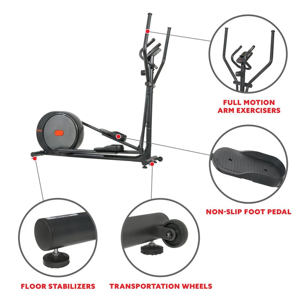 商品Sunny Health & Fitness|Sunny Health & Fitness Carbon Pro Magnetic Elliptical,价格¥3952,第4张图片详细描述