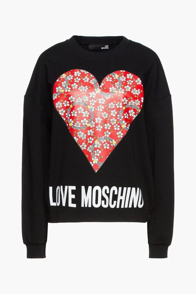 商品Moschino|Printed French cotton-terry sweatshirt,价格¥563,第3张图片详细描述