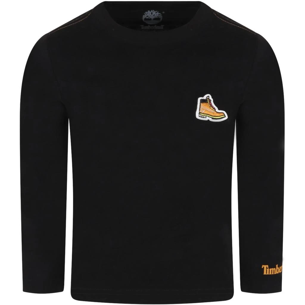 商品Timberland|Timberland Black T-shirt For Boy With Shoe,价格¥504,第1张图片