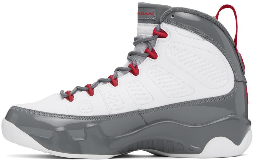 White & Gray Air Jordan 9 Retro Sneakers商品第3张图片规格展示