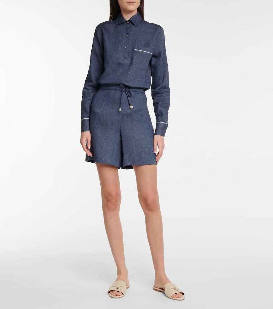 商品Loro Piana|Gretie linen shirt,价格¥5994,第2张图片详细描述