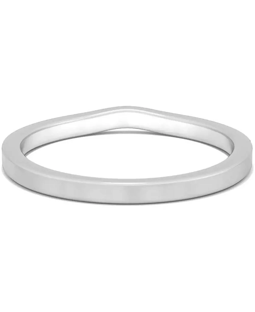 Moissanite V-Shape Wedding Band (1/5 ct. t.w. DEW) in 14k White Gold 商品