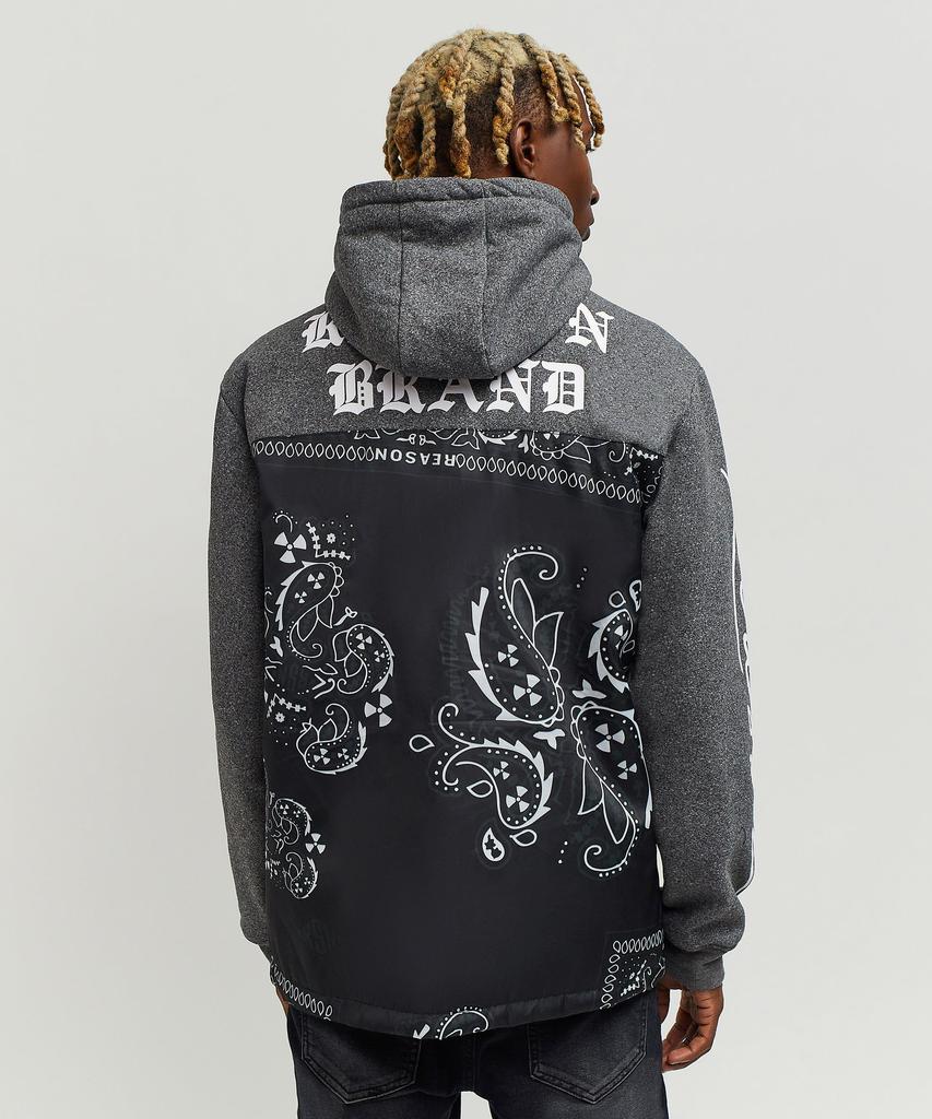 Bandana Hybrid Back Logo Print Jacket With Hoodie商品第6张图片规格展示