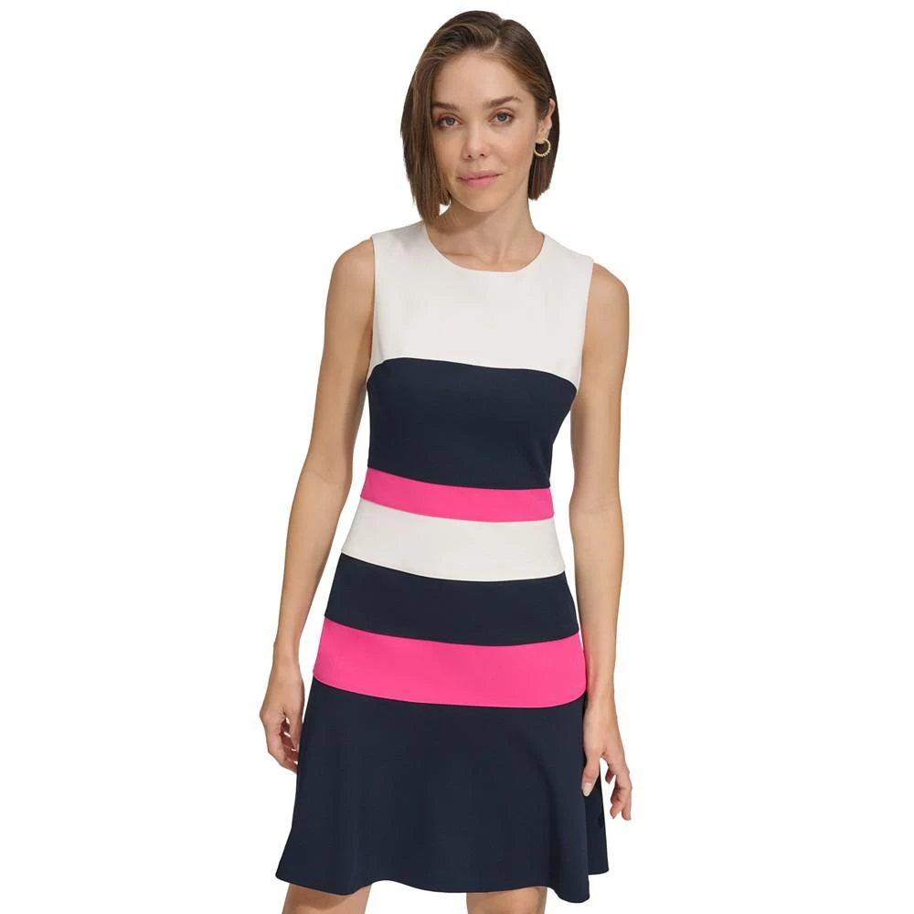 商品Tommy Hilfiger|Women's Colorblocked Scuba Crepe Sleeveless Dress,价格¥602,第5张图片详细描述