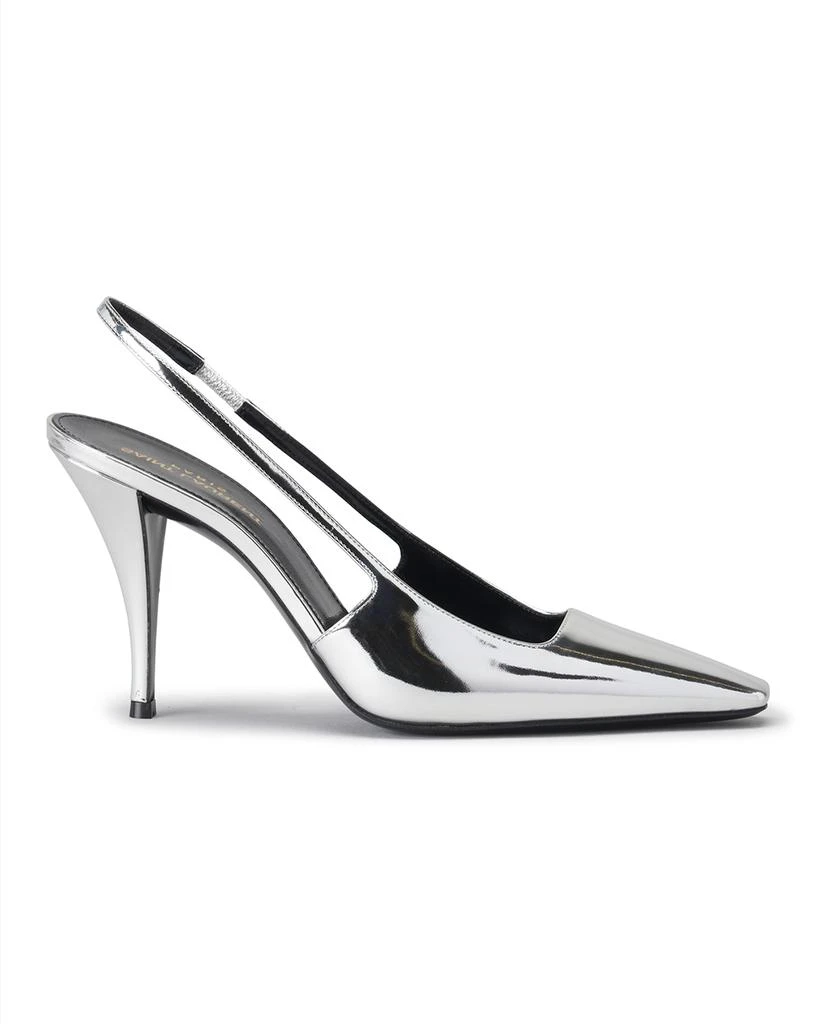 商品Yves Saint Laurent|Blade Metallic Slingback Pumps,价格¥8108,第1张图片