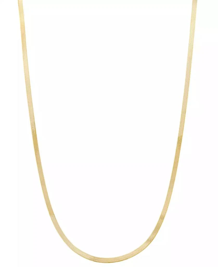 商品Macy's|Herringbone Link Chain Necklace (3-3/8mm) in 10k Gold, 16" + 2" extender,价格¥14652,第1张图片
