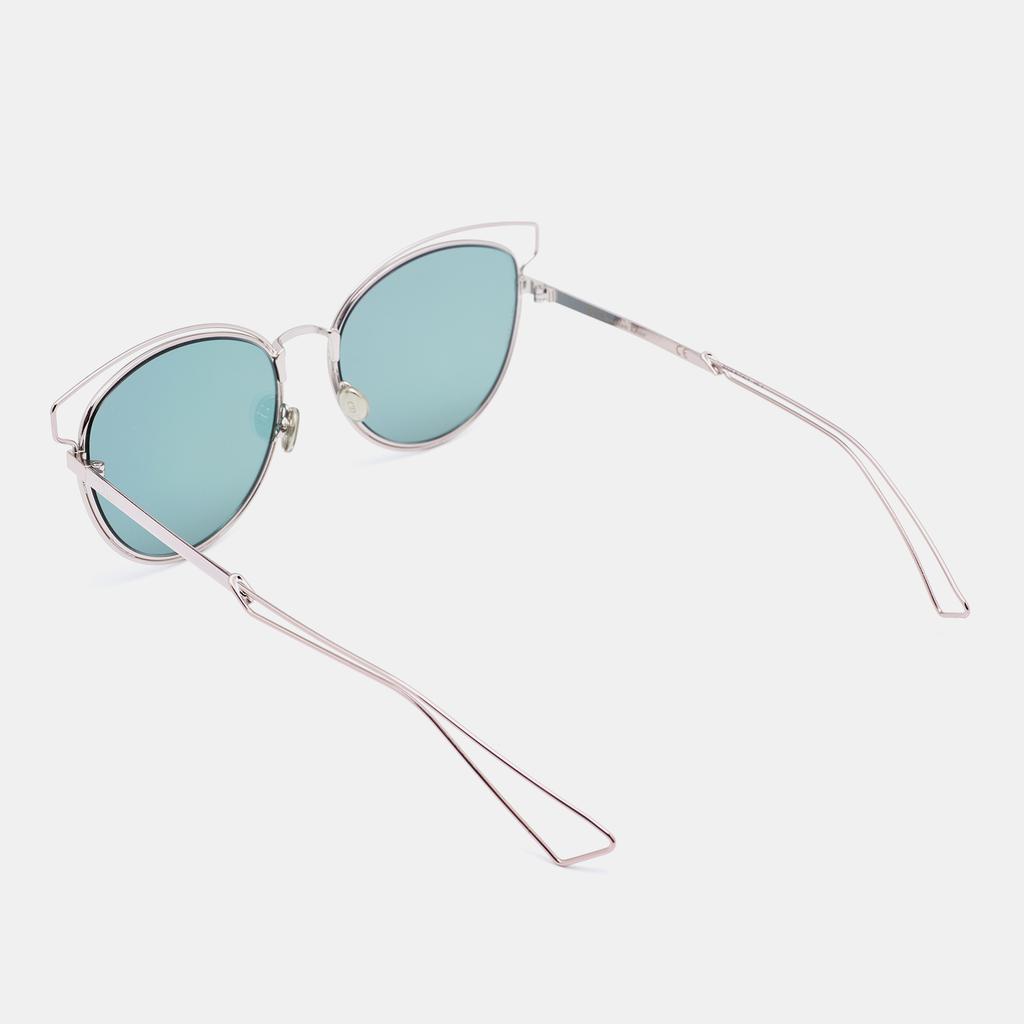 Dior Silver Tone/Green Mirror Sideral 2 Cat-Eye Sunglasses商品第3张图片规格展示