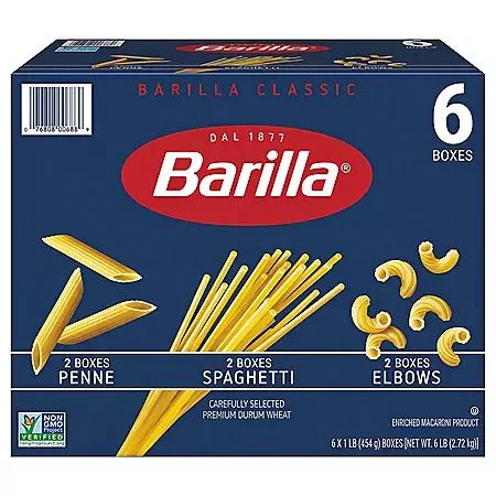 商品Barilla|Barilla Pasta Variety Pack 16 oz., 6 pk.,价格¥70,第1张图片