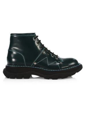 Alexander McQueen Tread Leather Lace-Up Boots 1