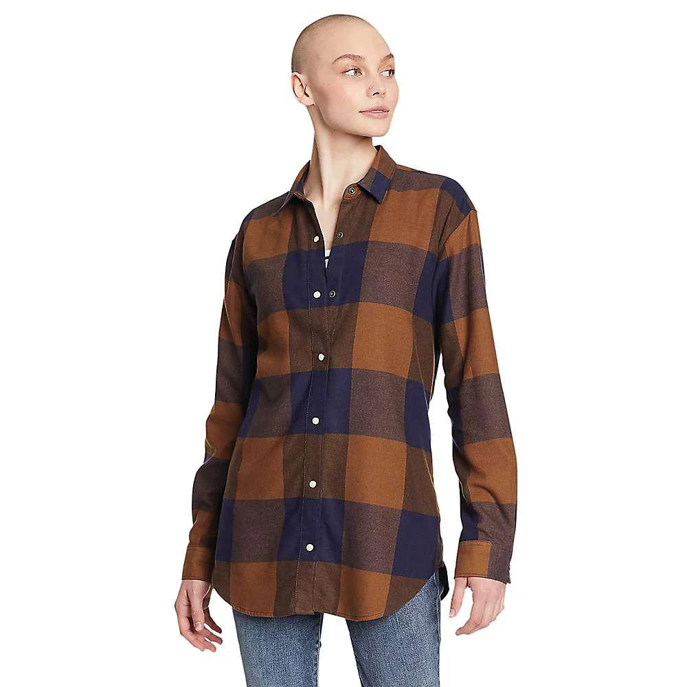 商品Eddie Bauer|Eddie Bauer Women's Fremont Flannel Snap Front Tunic LS Shirt,价格¥275,第1张图片