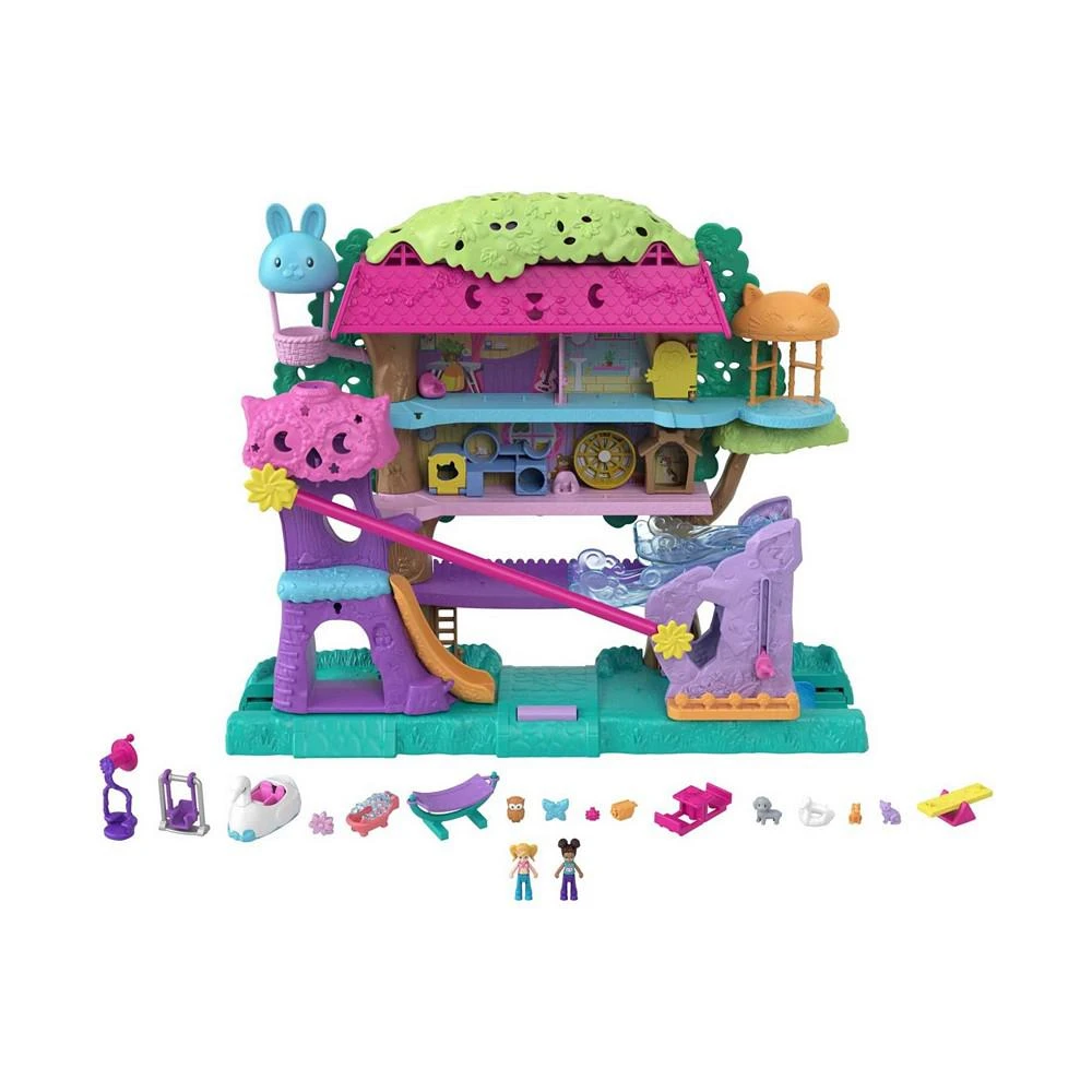 商品Polly Pocket|Doll House, Pet Adventure Treehouse and 2 Dolls, Mini Toys,价格¥160,第1张图片