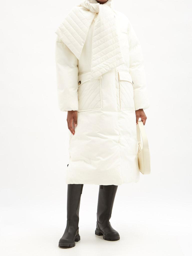 商品Ganni|Soft Tech scarf-neck recycled-fibre padded coat,价格¥1081,第4张图片详细描述