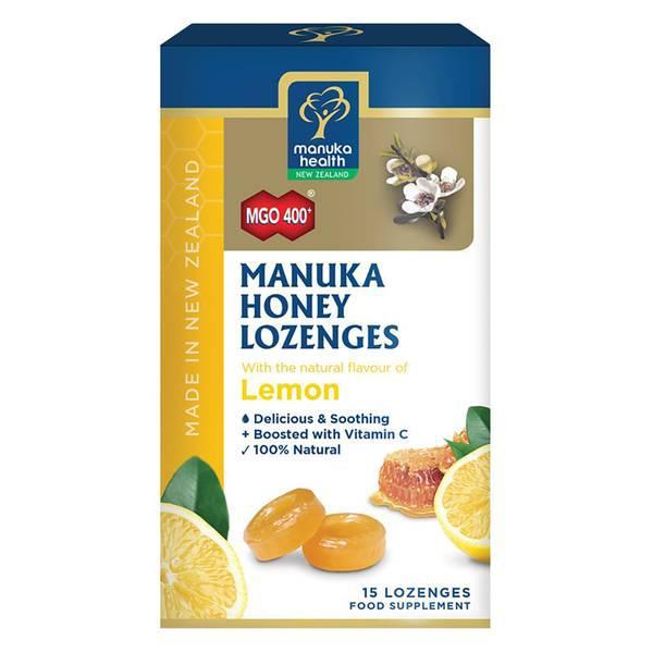 商品Manuka Health|MGO 400+ Manuka Honey Lozenges with Lemon - 15 Lozenges,价格¥73,第1张图片