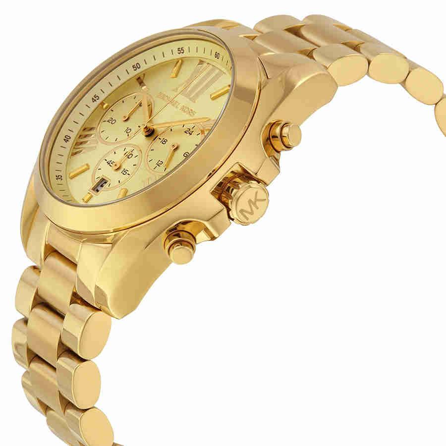 商品Michael Kors|Michael Kors Bradshaw Chronograph Champagne Dial Unisex Watch MK5605,价格¥1027,第4张图片详细描述