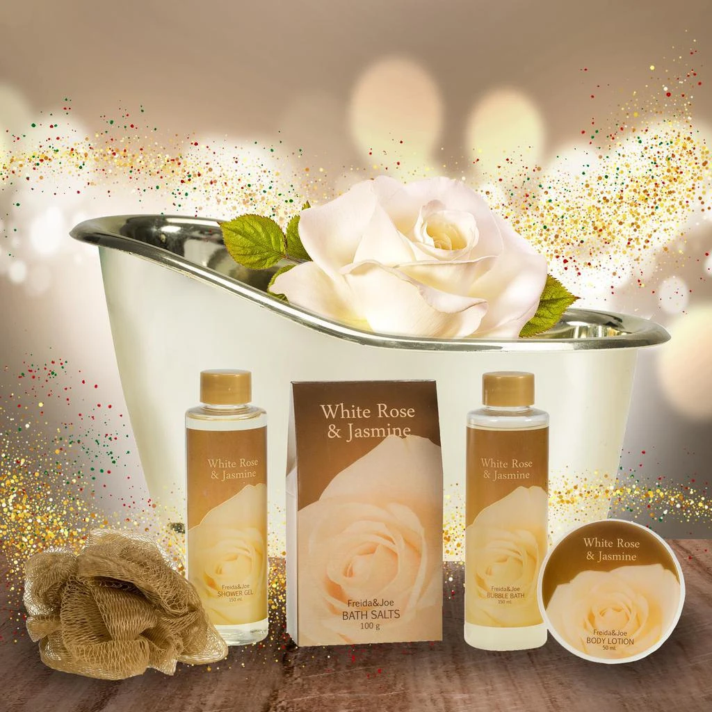 商品Freida And Joe|White Rose & Jasmine Fragrance Bath & Body Spa Gift Set,价格¥211,第5张图片详细描述