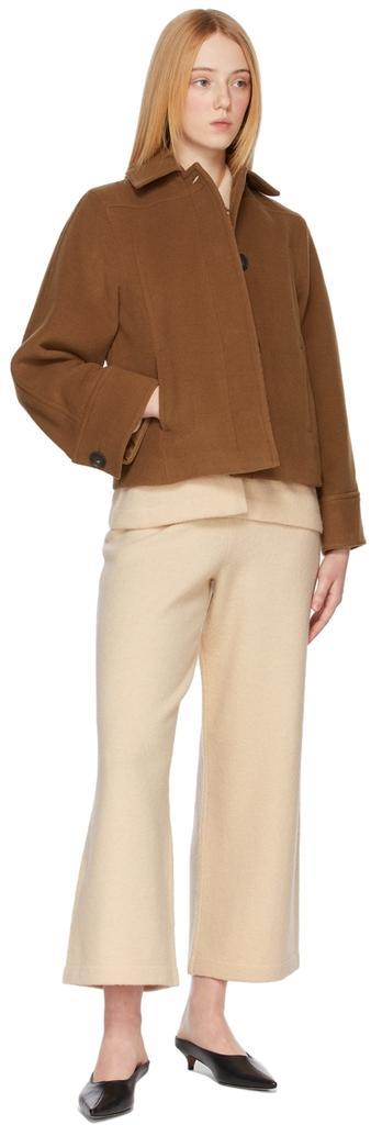 商品Vince|Brown Crop Wool Jacket,价格¥5226,第6张图片详细描述