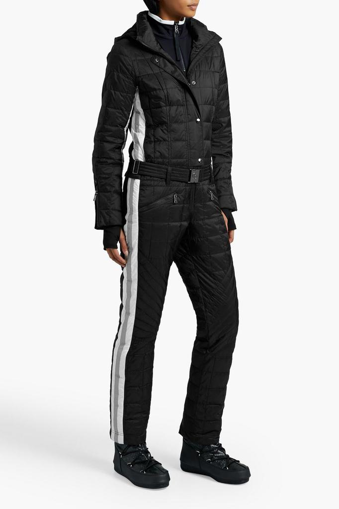 Grete striped quilted hooded down ski suit商品第2张图片规格展示