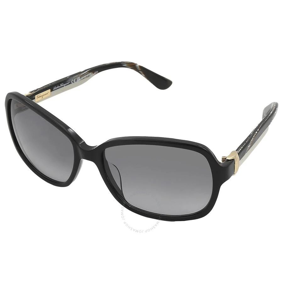 商品Salvatore Ferragamo|Grey Gradient Rectangular Ladies Sunglasses SF606S 001 58,价格¥367,第3张图片详细描述