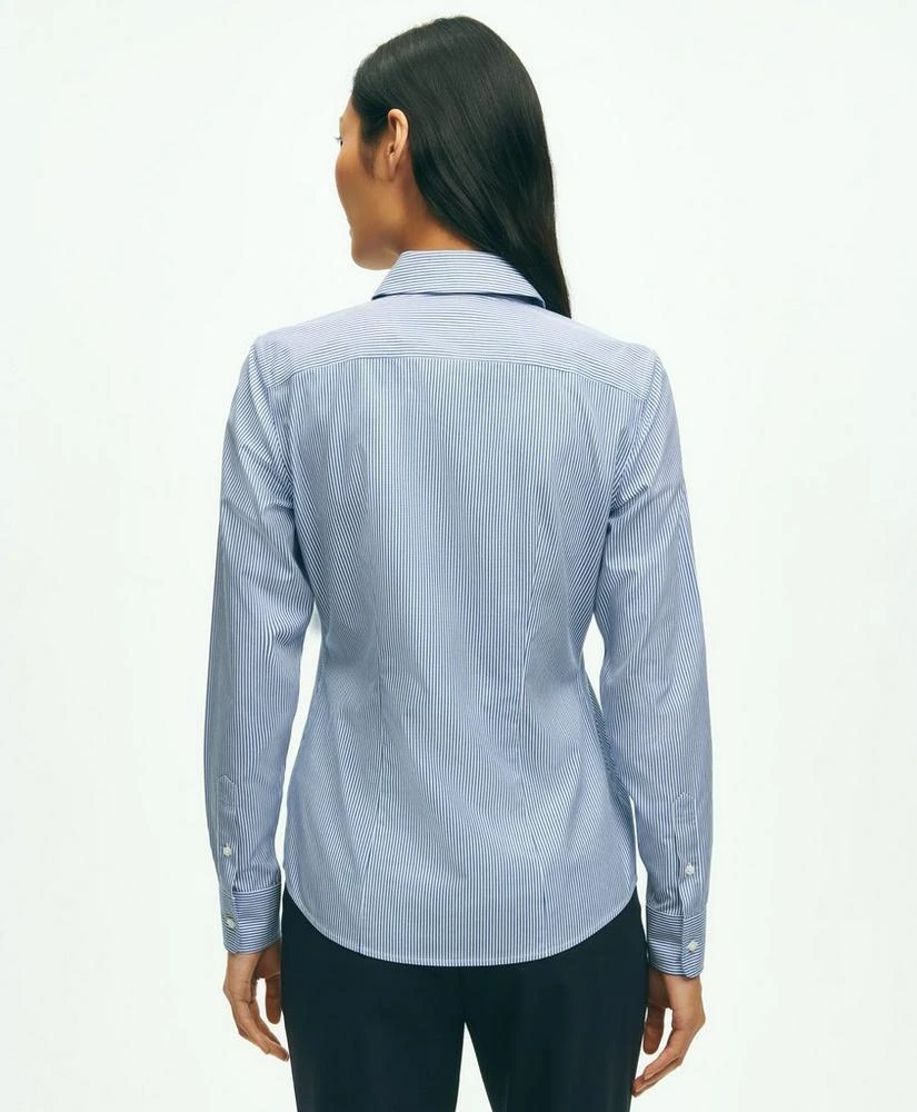 商品Brooks Brothers|Fitted Stretch Supima® Cotton Non-Iron Mini Stripe Dress Shirt,价格¥565,第2张图片详细描述