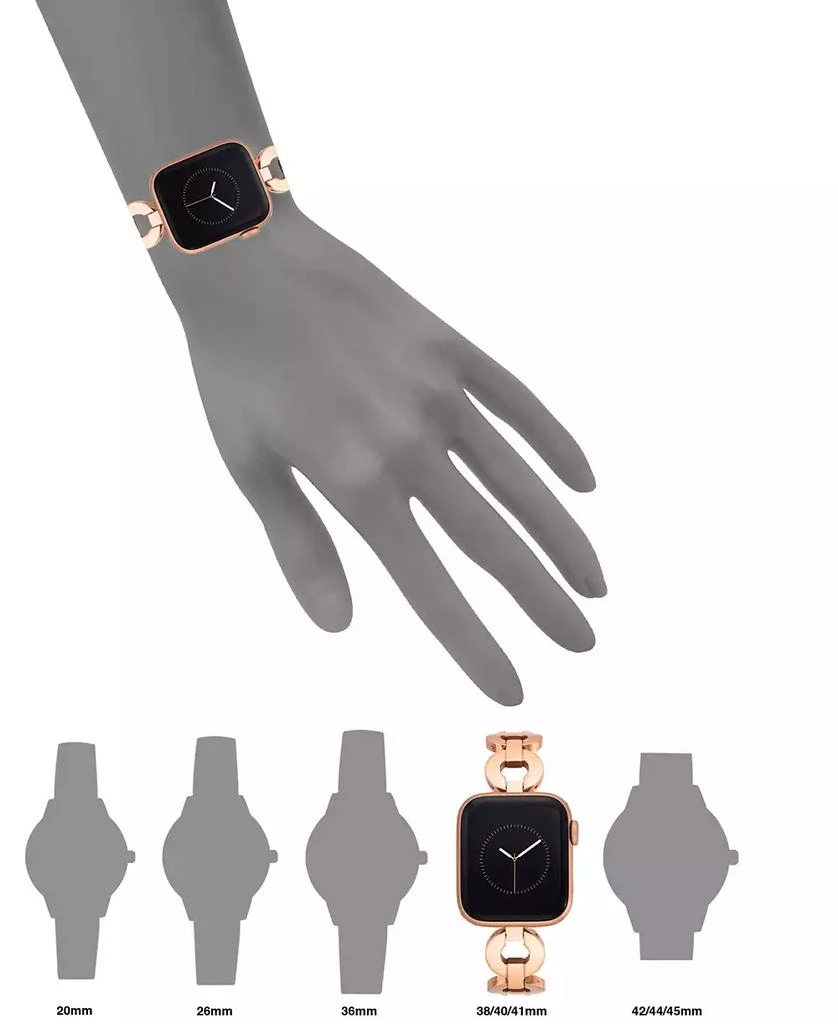 商品Anne Klein|Women's Rose Gold-Tone Alloy Metal Round Link Bracelet designed for Apple Watch® 42mm (Series 10) & 38/40/41mm,价格¥460,第3张图片详细描述