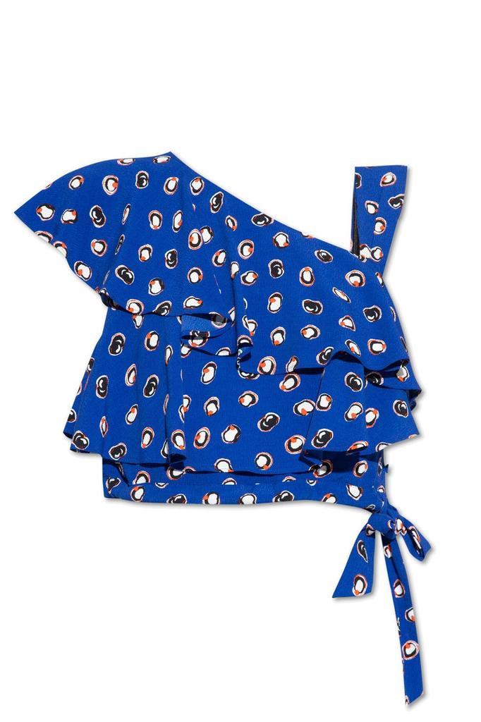 商品Diane von Furstenberg|Diane von Furstenberg Chase One-Shoulder Cropped Top,价格¥1964,第1张图片