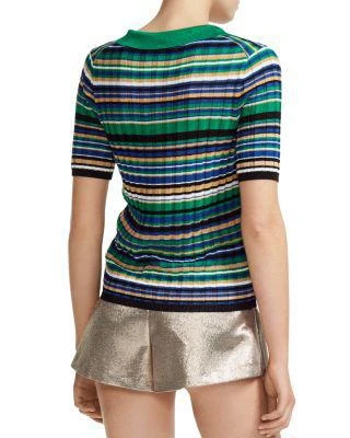 商品Maje|Macumba Striped Polo 短袖,价格¥785,第2张图片详细描述