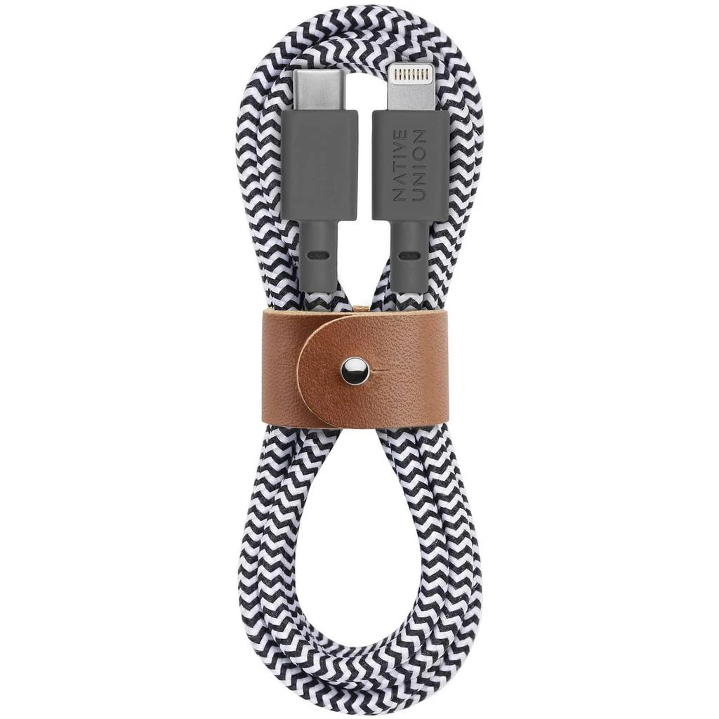 商品Native Union|Native Union Belt Cable 1.2m - USB C - Lightning - Zebra,价格¥134,第1张图片